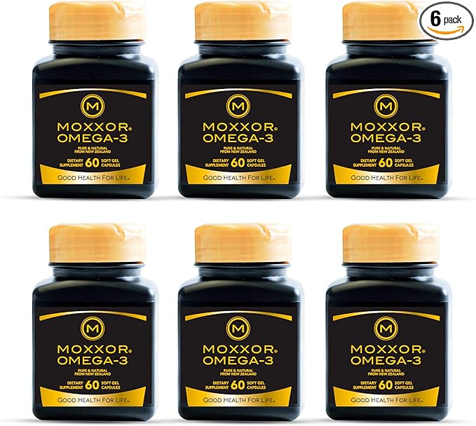 Omega 3 New Zealand Green Lipped Mussel Oil Soft gels for Joint Support and Mobility Heart &amp Immune Support No Fishy Aftertaste 6-Pack 360Soft gels 2-Soft gels Per Day 180 Day Supply