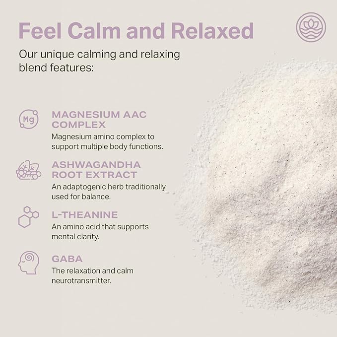 Proper The Lavenders Calming Aid. Sleep and Relaxation Drink Mix. GABA L-Theanine Supplement with Magnesium Lavender Lemon Balm and Ashwagandha. Natural Calm Stress Support Supplements