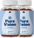 AmpUp Eye Wellness Sugar-Free Gummies with Lutein &amp Zeaxanthin Bilberry &amp Vitamin A + E Gluten Free Gelatin Free Non GMO Vegetarian Blueberry Flavor 70 Gummies (2)