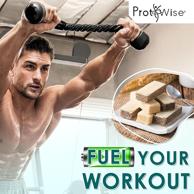 ProtiWise High Protein Wafers | Raspberry | 15g Protein Per Serving Low Carb Low Sugar High Fiber Snack | Gluten-Free Keto-Friendly Diet for Hunger Control &amp Weight Loss | Pack of 2 (5/Box)