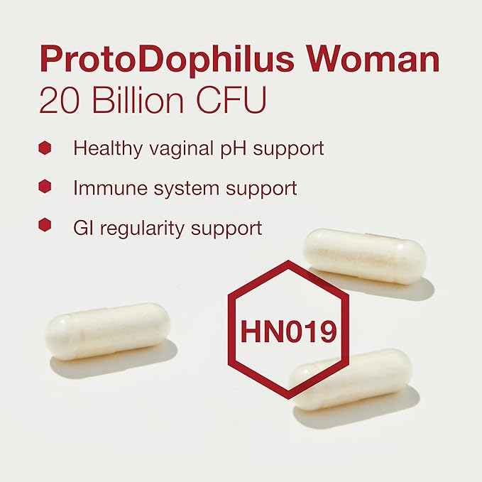 PROTOCOL FOR LIFE BALANCE Proto Dophilus Woman - 20 Billion - Probiotics for Gut Health - Support Vaginal Health &amp Bloating Relief - Vegan &amp Kosher - 50 Veg Capsules