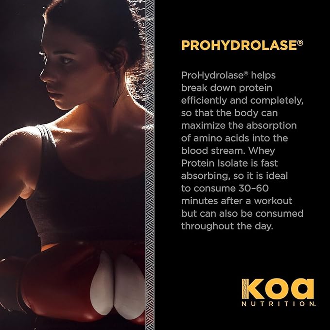 KOA Warrior Whey Protein Isolate | Performance Driven Pure Protein Isolate with BCAAs and No Artificial Flavors or Sweeteners - Chocolate - 6lb Bag