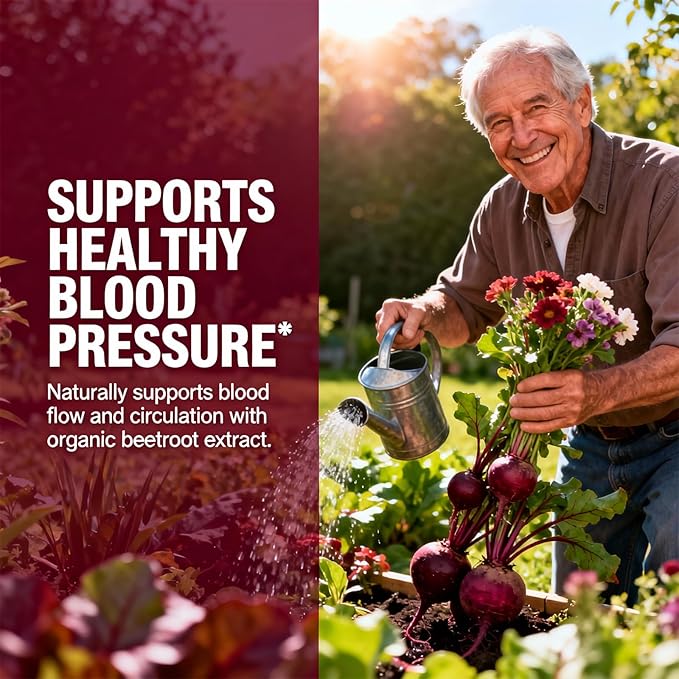 Beet Root Capsules with Organic Beetroot Extract Beets Supplement to Support Circulation &amp Blood Flow Nitric Oxide &amp Heart Health Antioxidant Formula