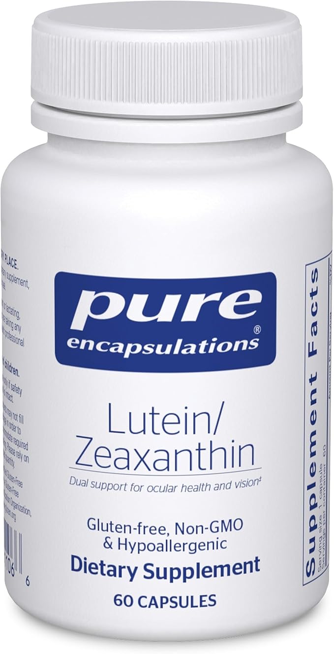 Pure Encapsulations Lutein &amp Zeaxanthin - Supports Overall Vision* - Maintains Macular Pigment &amp Eye Health* - Antioxidant Support* - Vegan-Friendly &amp Non-GMO - 60 Capsules