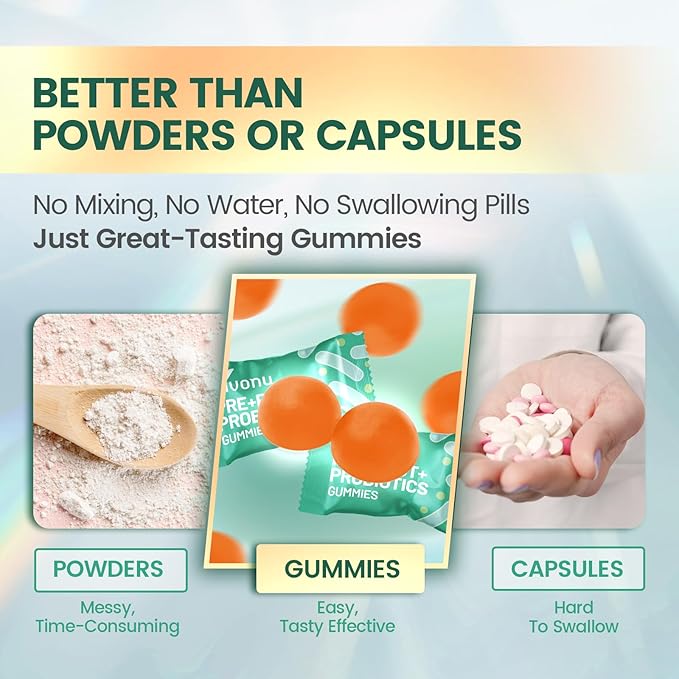 VivoNu Probiotics for Digestive Health Gummies 3 in 1 Intestinal Digestion Contains 2 Billion CFU Probiotic Zinc Magnesium and Vitamin D3 Men's Probiotics for Women Non GMO (180Gummy/3Pack)