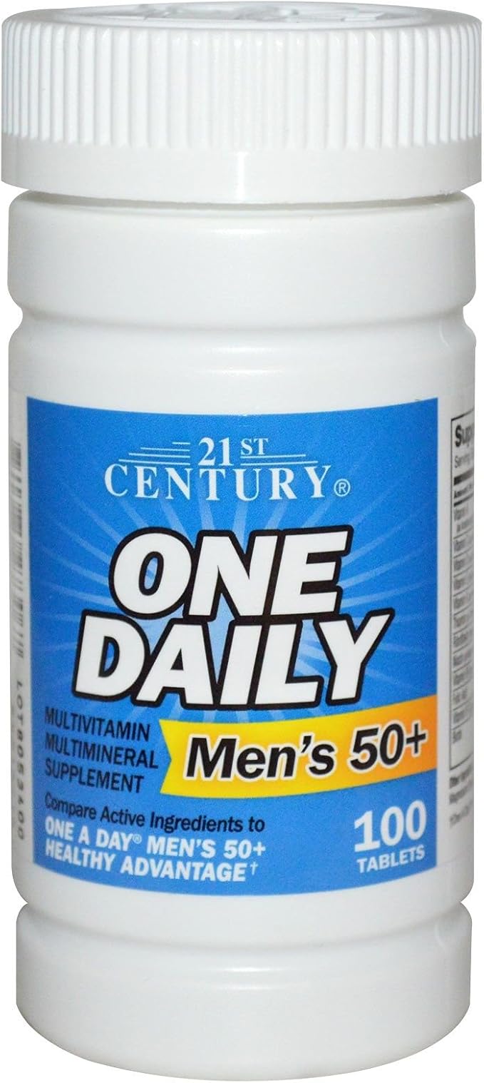 21st Century Men's 50+ One Daily Multivitamin Multimineral Supplement Tablets - 100 ct Pack of 6