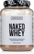 NAKED Whey Chocolate Protein Powder - Only 3 Ingredients - Grass Fed Whey Protein Powder Organic Chocolate and Organic Coconut Sugar NSF Certified No GMO No Soy and Gluten Free - 24 Servings