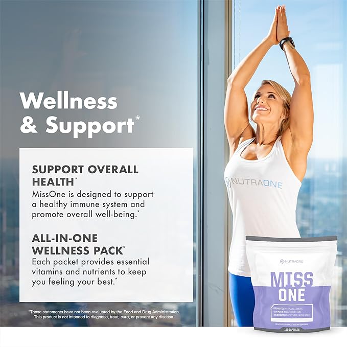 NutraOne MissOne Daily Vitamin Packs for Women Women’s Daily Vitamins and Supplements Regimen (30 Day Supply)