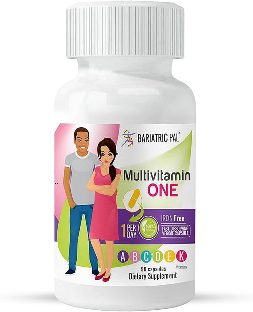 90-Day Bariatric Vitamin Bundle by BariatricPal (Multivitamin ONE 1 per Day! Iron-Free Capsule and Calcium Citrate Soft Chews 500mg with Probiotics - Belgian Chocolate)