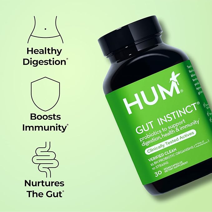 HUM Flatter Me Fiber Supplement and Gut Instinct Daily Probiotics