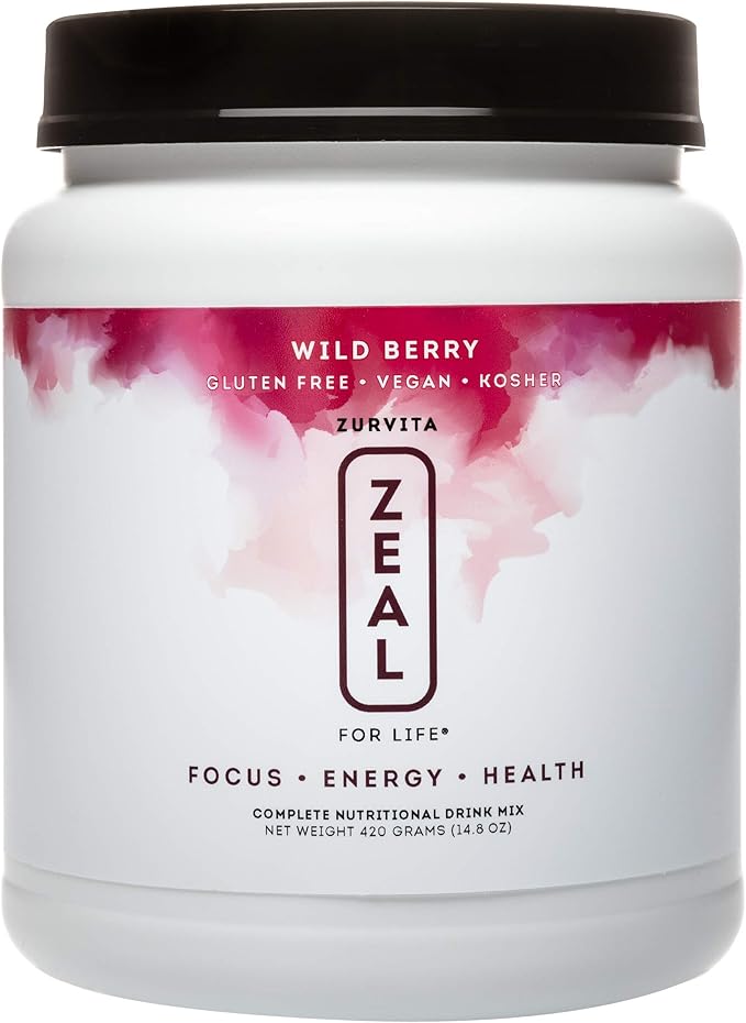 Zurvita - Zeal for Life 30-Day Wellness Bag - Wild Berry Flavor - Daily Nutritional Supplement for Vitality Immunity &amp Overall Wellness - 420 Grams
