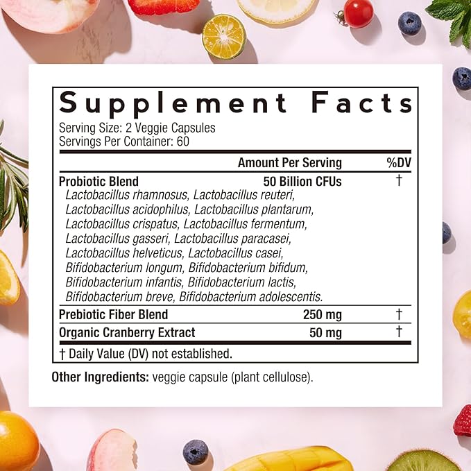Doctor's Recipes Women’s Probiotic with Organic Cranberry &amp Magnesium Glycinate