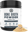 16oz Bone Broth Protein Powder From Grass Fed Beef - Unflavored Single Ingredient - Rich in Collagen Glucosamine Gelatin Paleo Protein Powder Gut-Friendly Non-GMO Ingredients Dairy-Free Protein