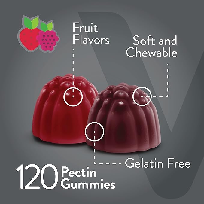 VITEEY Prebiotic Fiber Gummies for Adults 4g - Gut Health &amp Digestive Soluble Fiber Supplement Gummies - Zero Sugar Added Vegan Gluten-Free - 120 Count
