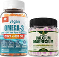 Plant Based Calcium Supplement Vegan Omega3 Gummies 1280mg- from Marine Algae Oil