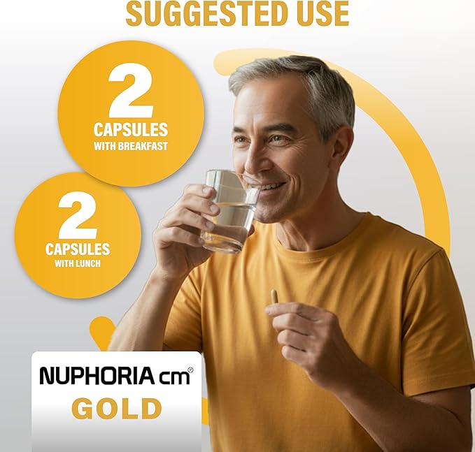 Nuphoria cm® Gold - Nerve Support Formula with R-Alpha Lipoic Acid and Premium B Vitamins - 30 Day Supply 120 Capsules