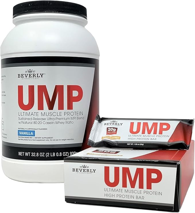 Beverly International UMP Protein Powder Vanilla. Unique Whey-Casein Ratio Builds Lean Muscle. Easy to Digest. No Bloat. (32.8 oz) 2lb .8 oz
