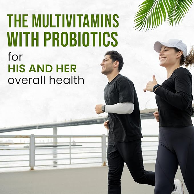 Himalayan Organics Multivitamin with Probiotics for Men &amp Women with 45 Ingredients - 60 Tablets