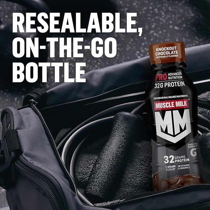 Muscle Milk Pro Series Protein Shake Top 4 Flavor Variety Pack 14 Fl Oz Bottles (Pack of 24)