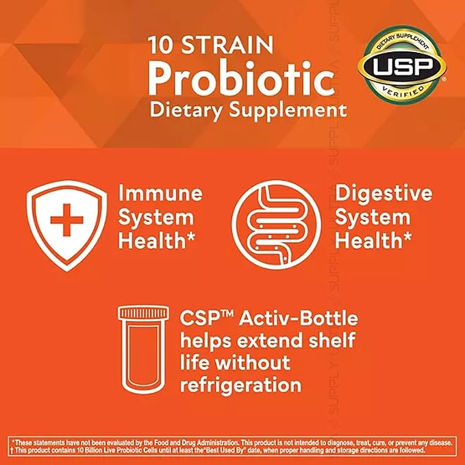 Members Mark 10 Strain Probiotic 10 Billion CFU 84 Count | Delayed-Release Capsules - Supports Digestive &amp Immune Health