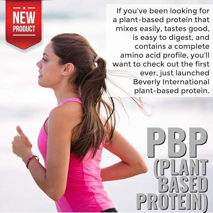Beverly International PBP Plant Based Protein. Vegan Gluten Dairy Soy-Free. Great Vanilla Taste Smooth Easy to Digest 21g Protein per Serving (15 Servings) 1lb. Complete Amino Acid Profile.