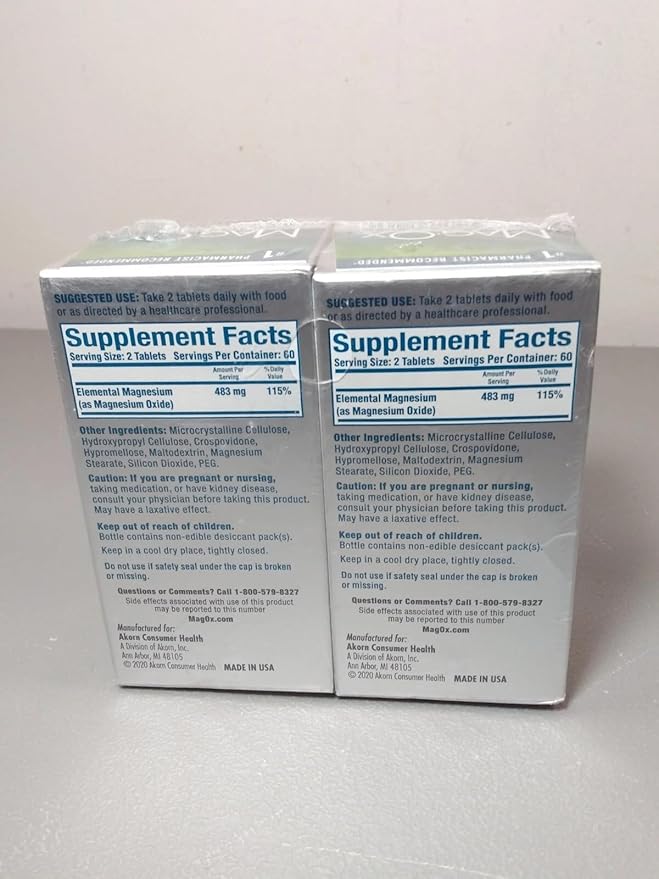 Mag-Ox 400 Magnesium Supplement - 120 Tablets Pack of 6