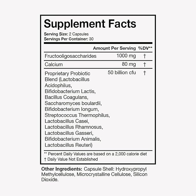 Terra Health Essentials Advanced Probiotics | 50 Billion CFU | Reduce Bloating &amp Gas Immune Support | 30-Day Supply (60 Capsules)