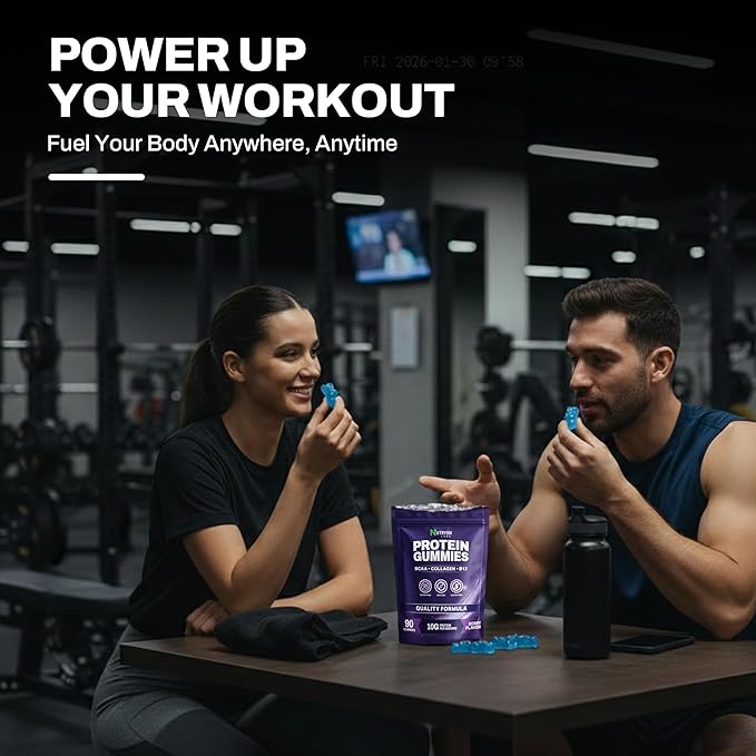 Whey Protein Gummies Zero Carb 4 in1 with Collagen &amp Vitamin B12 for Men and Women 0 Sugar |10g Pure Protein per Serving | Plant Based | Gluten Free Non-GMO Mixed Berry Flavor | 90 Count