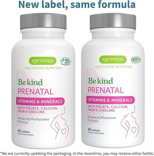 Advanced Prenatal Multivitamin + High Absorption CoQ10 100mg 120 Softgels Pregnancy Support Bundle by Igennus