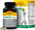 Country Life CORE Daily-1 Multivitamin for Men 50+ - Gluten-Free Energy Support with Coenzymated B Vitamins Probiotics Whole Food and Digestive Enzymes Certified Gluten Free 60 Tablets