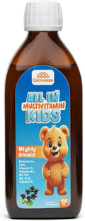 All in Multivitamin Kids Syrup – Black Elderberry Flavored Inositol Zinc Vitamin C Daily Liquid Multivitamin for Kids Immune Growth Appetite Energy – 150 ml / 5 fl oz