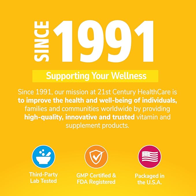 21st Century Biotin 10000 mcg Tablets (360 Count) High Potency Biotin Supplement Supports Hair Skin &amp Nail Health Gluten &amp Sugar-Free Daily Vitamin B7 Supplement Non-GMO