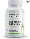 NATURE'S ABILITY Curcumin Formula Triple Strength - 900mg Curcumin C3 Complex with BioPerine Black Pepper for High Absorption - 90 Vegetarian Capsules
