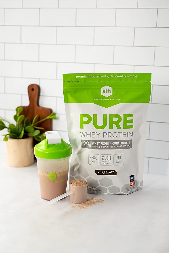 SFH Health &amp Wellness Bundle Pure Whey Chocolate Protein Powder and Super Omega 3 Fish Oil