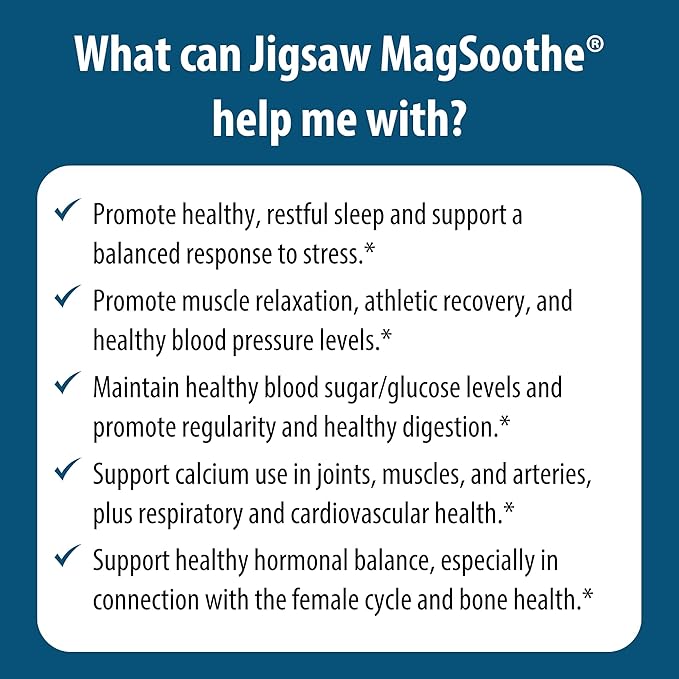 Jigsaw Health MagSoothe | Fast-Acting Calming Magnesium Glycinate Powder Supplement | Raspberry Lemonade Flavor | 60 Servings (Jar)