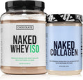 NAKED Chocolate Whey Isolate Protein Powder (24 Servings) Collagen Peptides Protein Powder 20oz (60 Servings) – Grass-Fed Pasture-Raised Non-GMO Gluten Free Keto Paleo Friendly