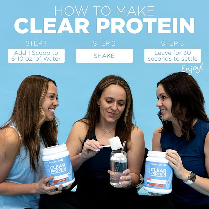TransformHQ Clear Whey Protein Isolate (WPI) (Rocket Pop Flavored) 21 Servings - 20 Grams Protein Per Serving