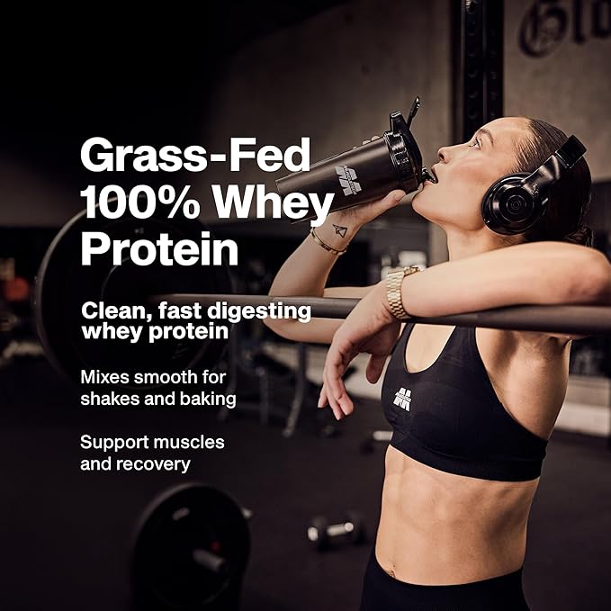Muscletech Grass-Fed Whey Protein Powder (Deluxe Vanilla 1.8LB) - Whey Protein Smoothie &amp Milk Shake Mix Supports Muscle Gain &amp Recovery - 20g of Whey Protein for Women &amp Men - Non-GMO &a