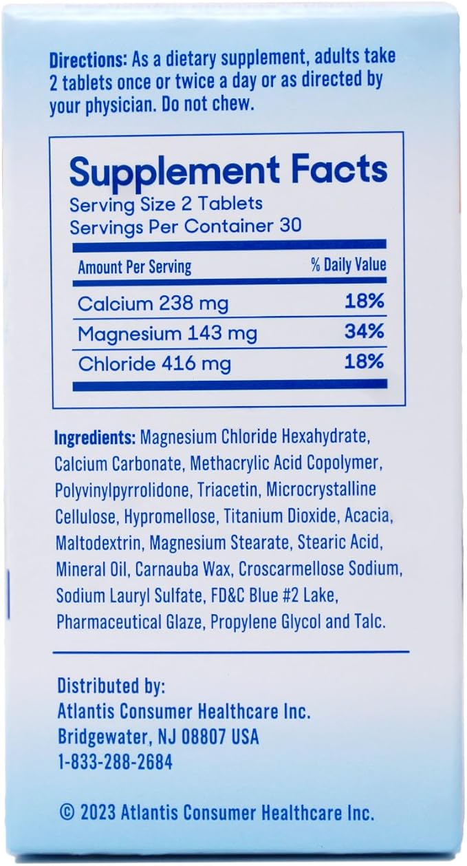 Slow-Mag Magnesium Chloride with Calcium Tablets 60 Tablets (Pack of 4) Fxi&ampUi