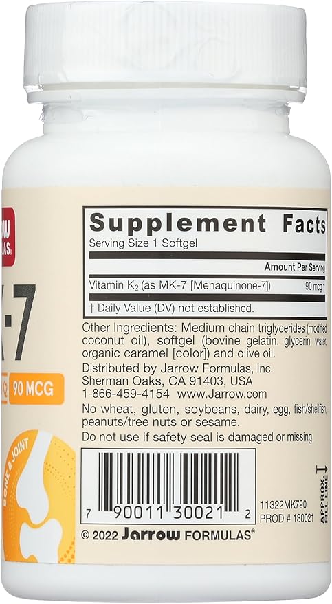 Jarrow Formulas MK-7 90 mcg 90 Softgels