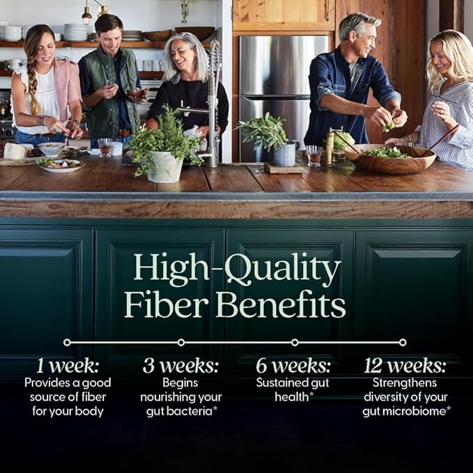 New Chapter All-Flora Multi-Fiber Supplement with Clinically Studied Prebiotic Inulin + Psyllium Husk for Digestion &amp Gut Health Good Source of Daily Fiber USDA Organic 100% Vegan 120 Count