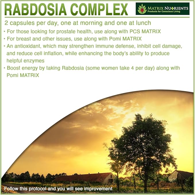 RABDOSIA Complex &amp POMI Matrix Bundle - Organic Whole-Food Prostate &amp Hormone Support - Promotes Healthy PSA &amp Urinary Function (120ct | 120ct)