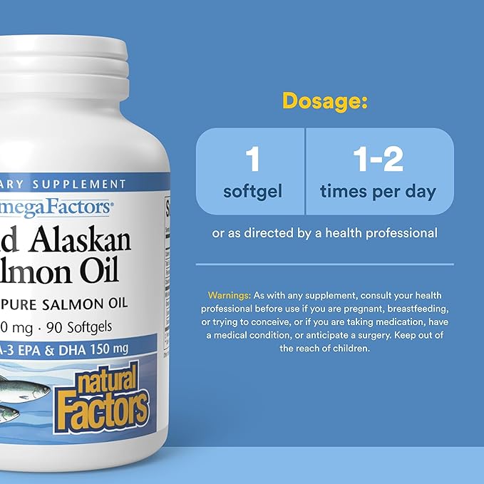 NATURAL FACTORS Wild Alask Salmon Oil 90 CT