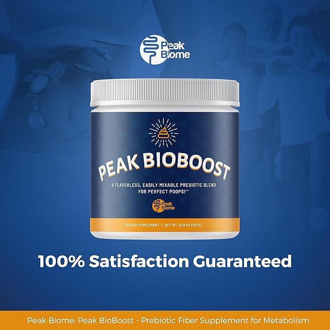 Peak BioBoost - Prebiotic Fiber Supplement - Flavorless Digestive Nutritional Supplements - Easy to Dissolve Prebiotic Powder - No Gluten Soy or Dairy - 1 Month Supply - 30 Servings