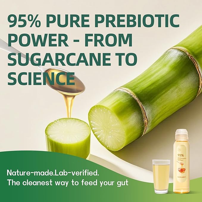 YVIP 95% Fructooligosaccharides (FOS) Prebiotic Fiber - Natural Digestive &amp Gut Health Support - Ideal for Whole Familly Low GI Liquid Fiber Supplement (290mL)
