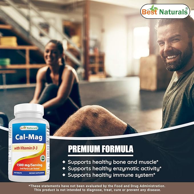 Best Naturals Calcium Magnesium with Vitamin D3 1500mg &amp Vitamin C 1000 mg