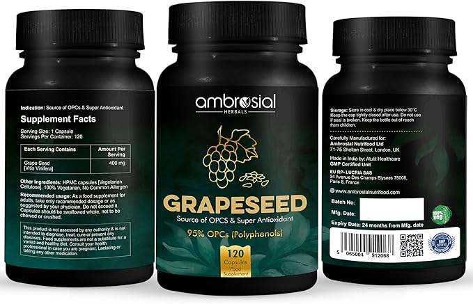 AMBROSIAL Grapeseed Capsules Pack of 1-120 Capsules