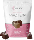 One Sol Lean Plant-Based Protein Powder Pea &amp Brown Rice Protein Low Carb Vegan Friendly - Gluten Lactose &amp Soy Free - No Added Sugar Non-GMO Clean Nutrition No Bloating (Chocolate Sea