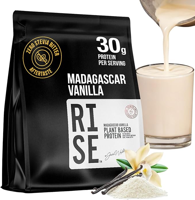 Plant-Based Protein Powder for Men and Women – 30g Complete Plant Protein and 3g Leucine Zero Bloat Delicious Taste and Smooth Texture Madagascar Vanilla 15 Servings - Scoop Not Included