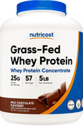 Nutricost Grass-Fed Whey Protein Concentrate (Chocolate) 5LBS - Undenatured Non-GMO Natural Flavors…